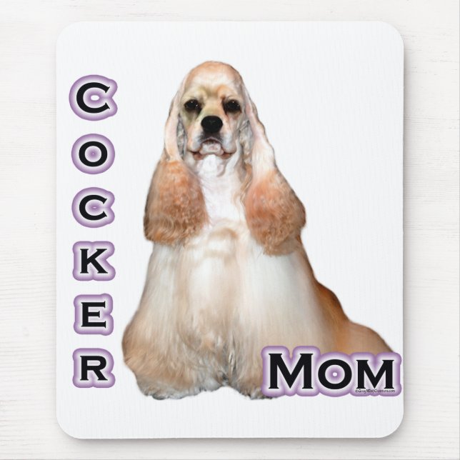 Buff Cocker Spaniel Mum; Cocker Spaniel Mum Mouse Pad (Front)