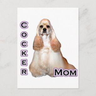 Buff Cocker Spaniel Mum; Cocker Spaniel Mum Postcard