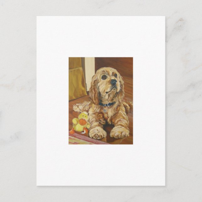 Buff Cocker Spaniel Postcard (Front)