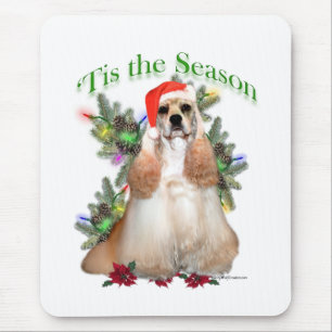 Buff Cocker Spaniel 'Tis the Season  Mouse Pad
