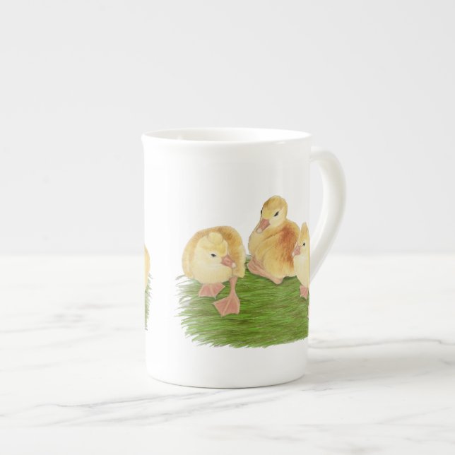 Buff Goslings Tufted Bone China Mug (Front Right)