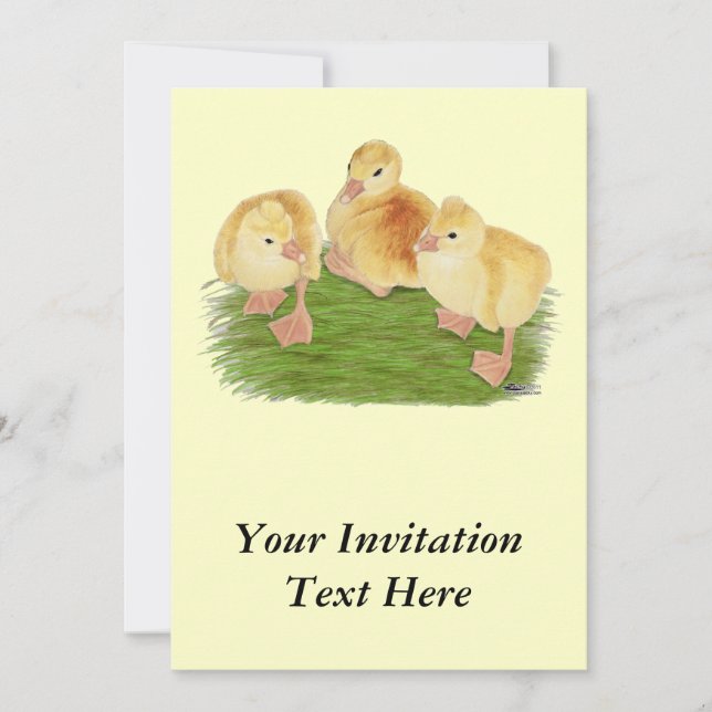 Buff Goslings Tufted Invitation (Front)