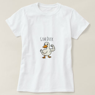 Buff Muscle Duck Flexing Biceps Funny Gym Fitness T-Shirt