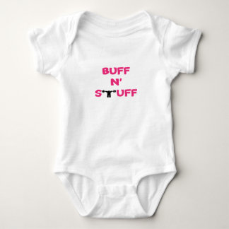 BUFF N' STUFF (pink) Baby Bodysuit