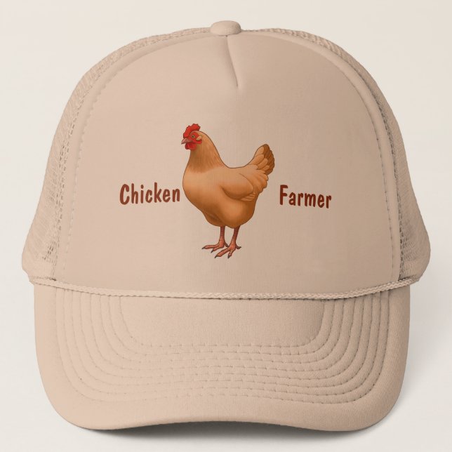 Buff Orpington Chicken Hen Trucker Hat (Front)