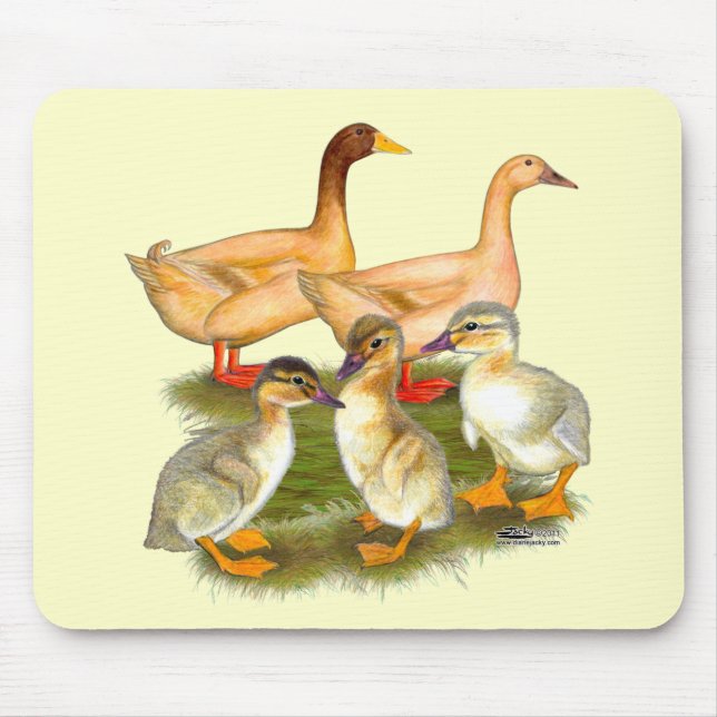 Buff Orpington Duck Family Mouse Pad (Front)