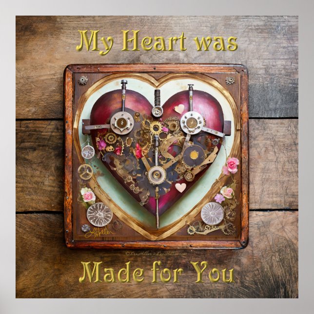 Buff Red Heart Steampunk Series Poster (Front)