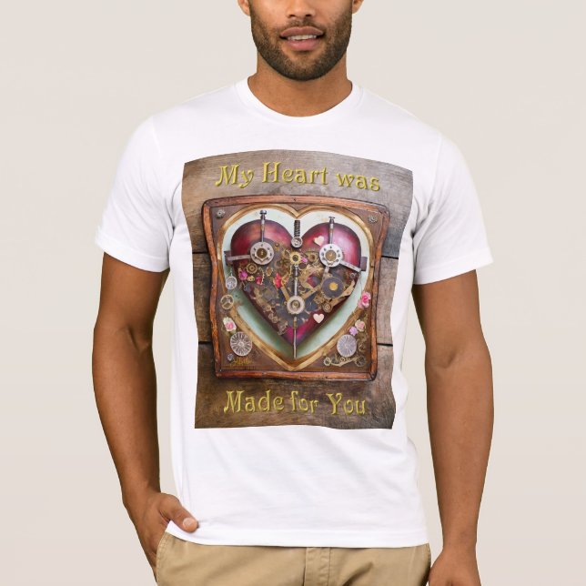 Buff Red Heart Steampunk Series T-Shirt (Front)