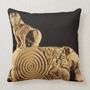 Buff sandstone architrave with griffin, Sanchi, MP Cushion