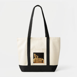Buff sandstone architrave with griffin, Sanchi, MP Tote Bag