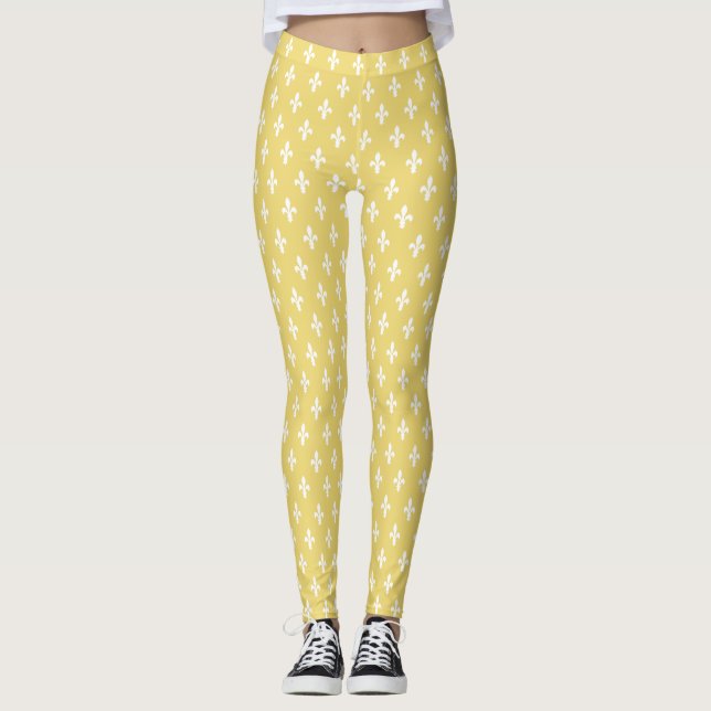 Buff Victorian Fleur de Lys Leggings (Front)