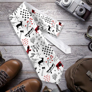 Buffalo Adventures Black and Red Plaid ID599 Tie