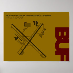 Buffalo Airport (BUF) Diagram Poster