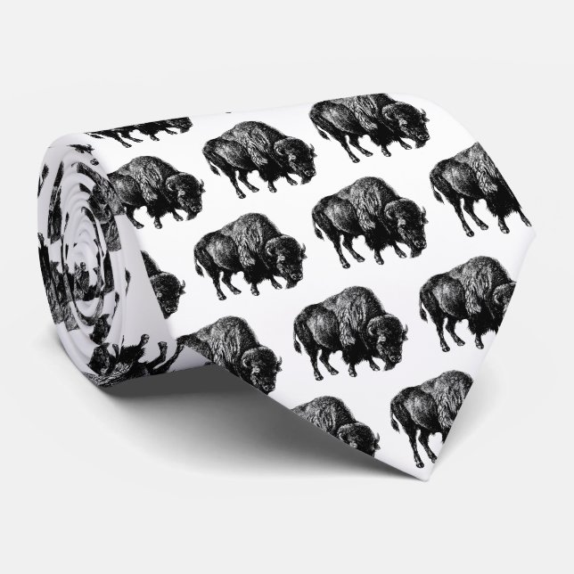Buffalo American Bison Tie (Rolled)