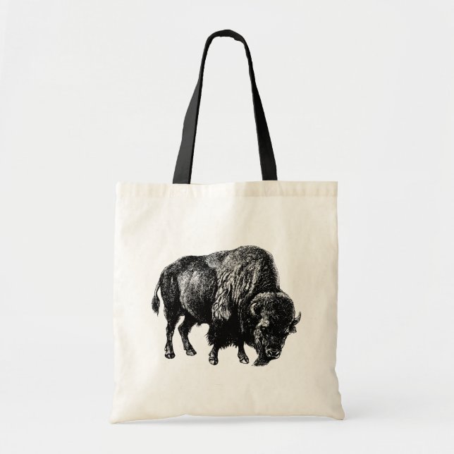 Buffalo American Bison Tote Bag (Front)