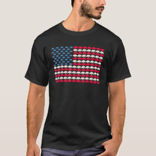 Buffalo American Flag Tamaraw US 4th Of July Bison T-Shirt