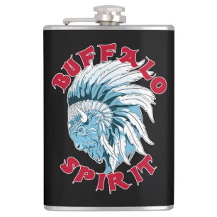 Buffalo Animal Spirit Shot Hip Flask