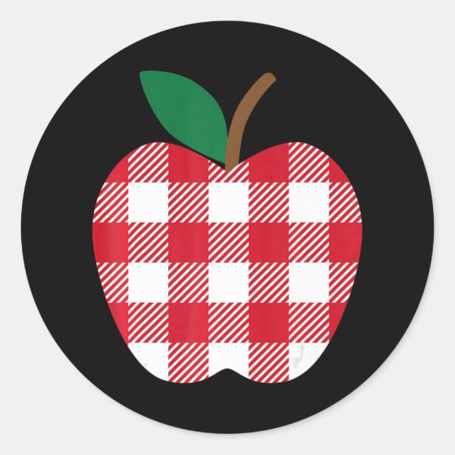 Buffalo Apple Welcome Back to School Kid Girls Boy Classic Round Sticker (Front)