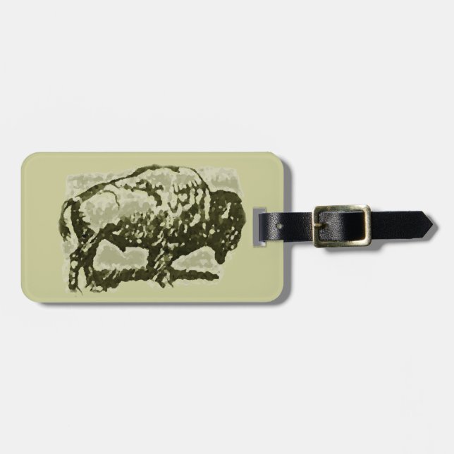 Buffalo Art Luggage Tag (Front Horizontal)