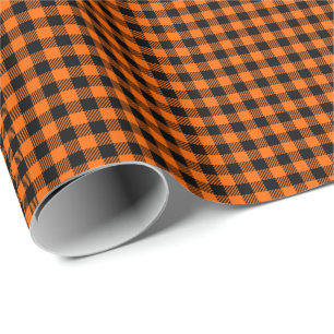 Buffalo autumn orange and black wrapping p paper