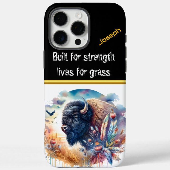 Buffalo Basking in the Golden Hues of Twilight Case-Mate iPhone Case (Back)