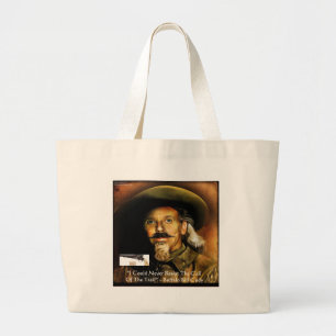Buffalo Bill Cody His Gun & Quote Gifts & Cards Large Tote Bag