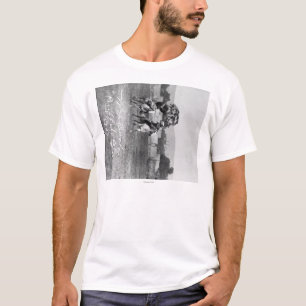 "Buffalo Bill" Cody Riding Horse next to Native T-Shirt