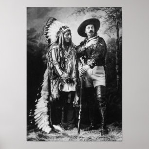 Buffalo Bill Cody  & Sitting Bull - Circa 1885 Poster