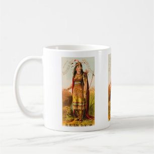 Buffalo Bill Handsomest Indian Maiden 1880s Coffee Mug