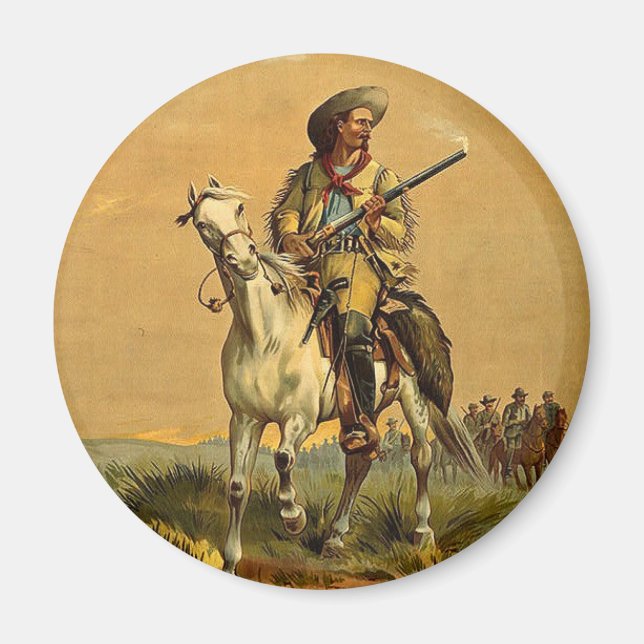 Buffalo Bill "The Scout" Vintage Advertisement Magnet (Front)