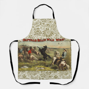 Buffalo Bill Wild West Cowboy Horse Poster Apron