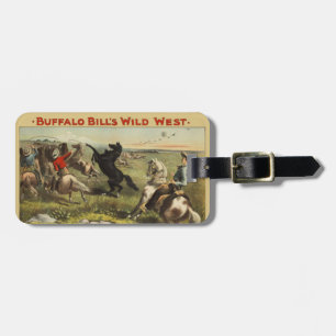 Buffalo Bill Wild West Cowboy Horse Poster Luggage Tag
