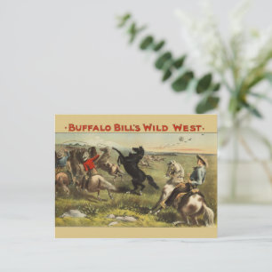 Buffalo Bill Wild West Cowboy Horse Poster Postcard