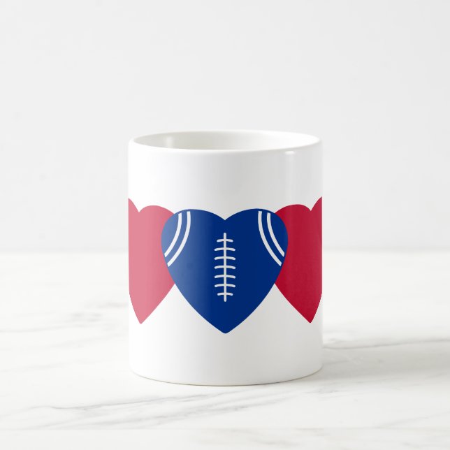 Buffalo Bills Football Heart Design Coffee Mug (Center)