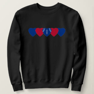 Buffalo Bills Heart Football Dark Sweatshirt
