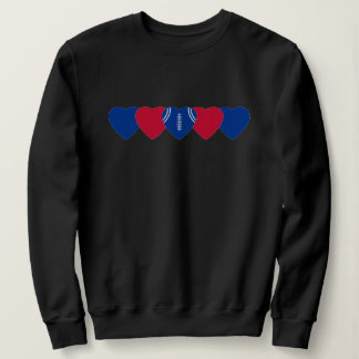 Buffalo Bills Heart Football Dark Sweatshirt