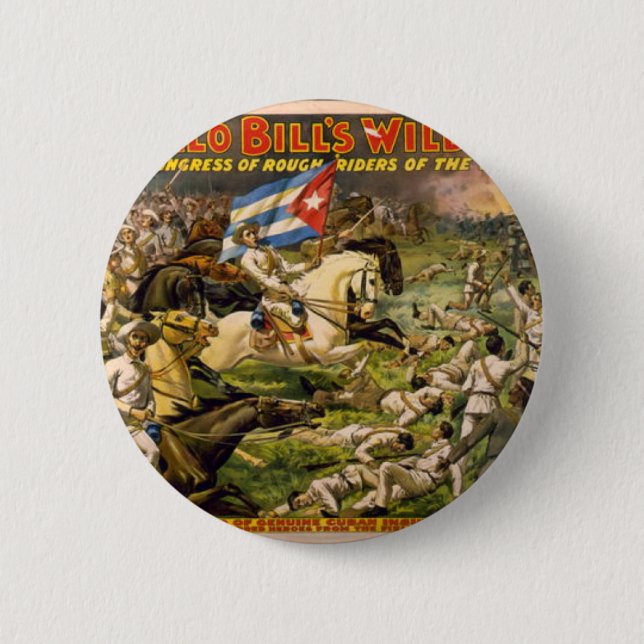 Buffalo Bill's Wild West 6 Cm Round Badge (Front)