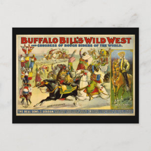 Buffalo Bill's Wild West Cowboys Poster Postcard