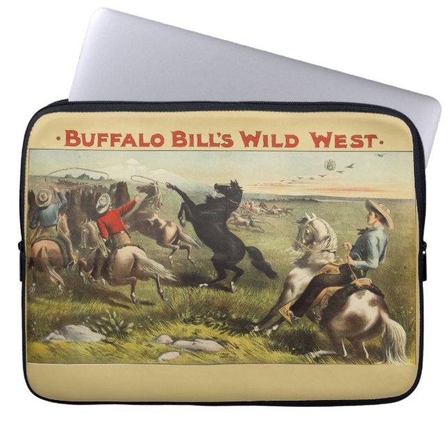 Buffalo Bill's Wild West Horses Laptop Sleeve (Front)