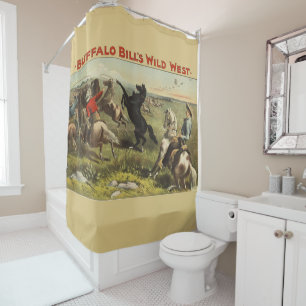 Buffalo Bill's Wild West Horses Shower Curtain