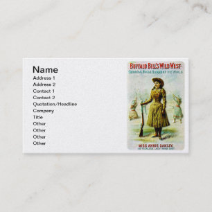 Buffalo Bill's Wild West Poster Annie Oakley Business Card