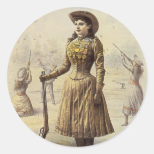Buffalo Bill's Wild West Show with Annie Oakley Classic Round Sticker