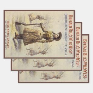 Buffalo Bill's Wild West Show with Annie Oakley Wrapping Paper Sheet