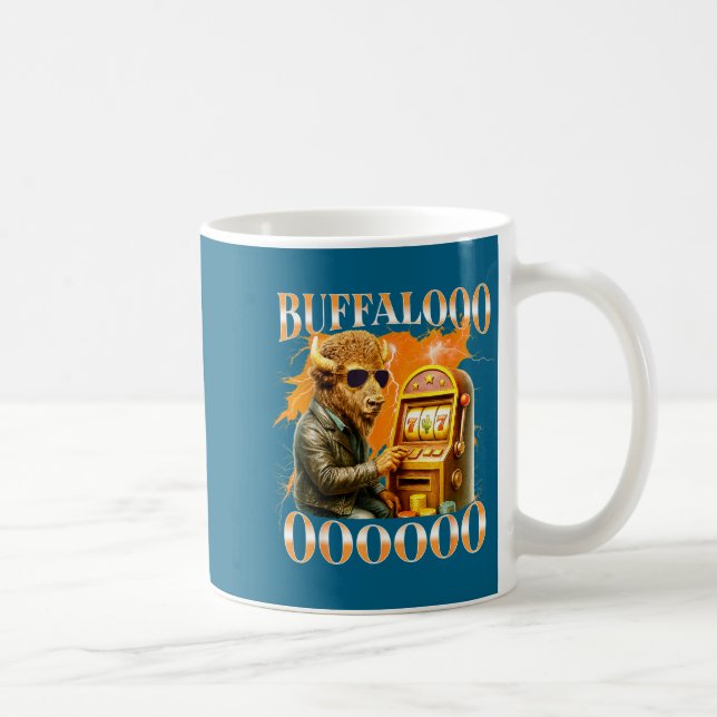 Buffalo Bison Casino Slot Machine Funny Gambling B Coffee Mug (Right)