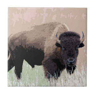 Buffalo / Bison Ceramic Tile