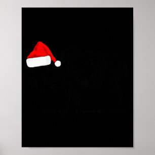 Buffalo Bison Christmas_ Buffalo In Santa Hat Poster