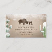 Buffalo Bison Desert Cacti Snow Baby Diaper Raffle