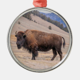 Buffalo Bison Oranment Metal Ornament