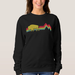 Buffalo Bison Retro Style Vintage 70s 80s Men Wome Sweatshirt