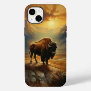 Buffalo Bison Sunset Silhouette iPhone 14 Plus Case